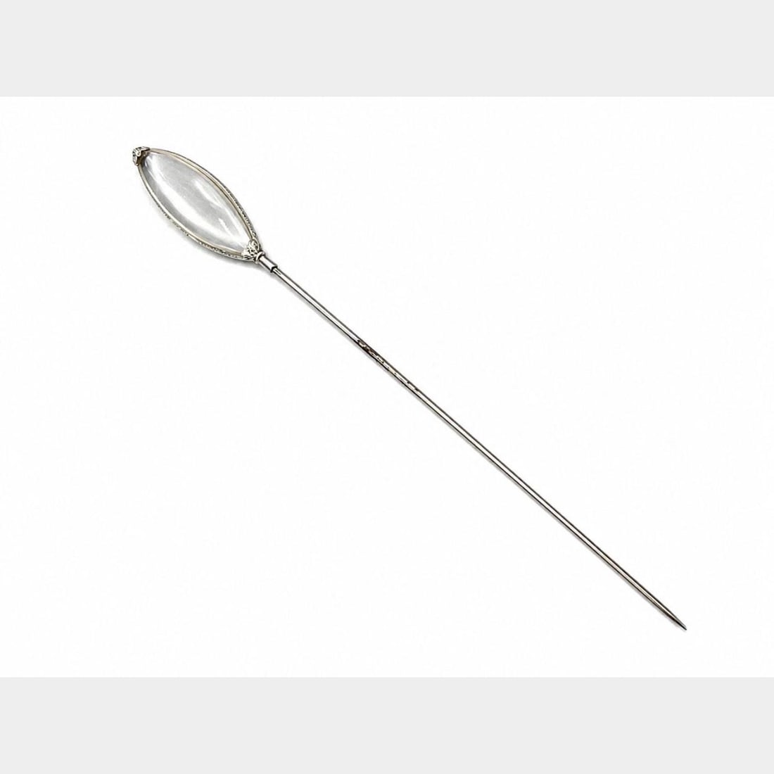 Cartier platinum hat pin with diamonds Art Deco 8.25 inches (1 of 5)