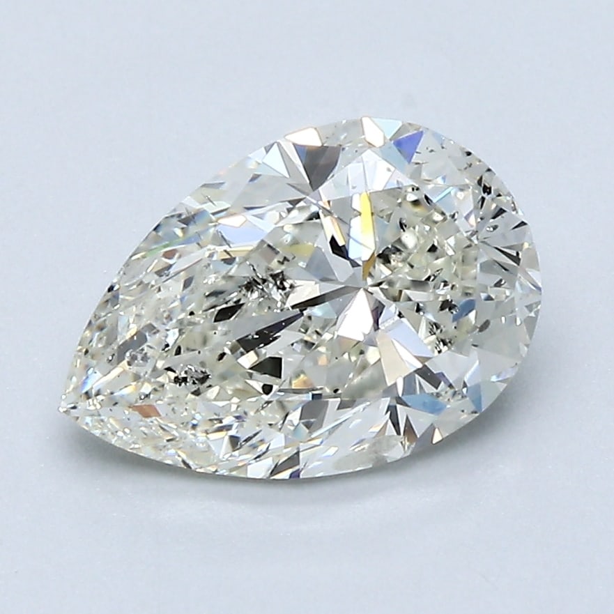 Loose Diamond - PEAR 2ct J SI2: Loose Diamond - PEAR 2ct J SI2 Source: Natural Mined Diamond Shape: PEAR Carats: 2 Color: J Clarity: SI2 Certification: GIA Condition: Pre-Owned The Diamond Depot Guarantee: All items in this auction 