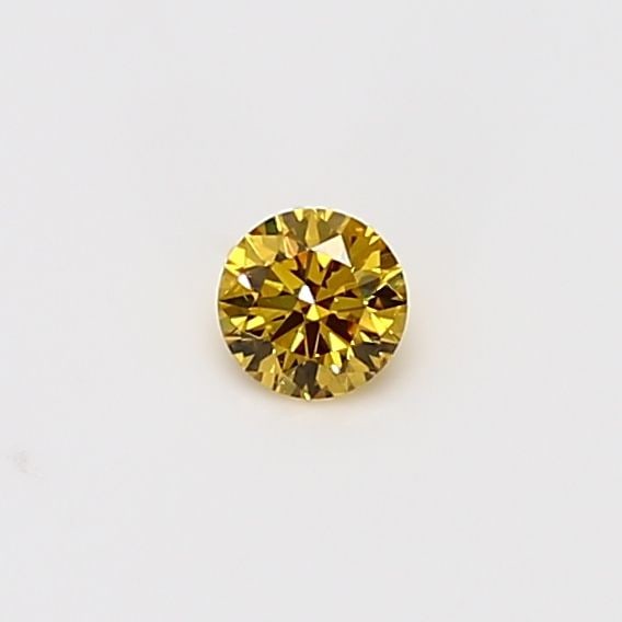 Loose Diamond - ROUND 0.14ct Orangey Yellow: Loose Diamond - ROUND 0.14ct Orangey Yellow Source: Natural Shape: ROUND Carats: 0.14 Color: Orangey Yellow Certification: GIA Video: