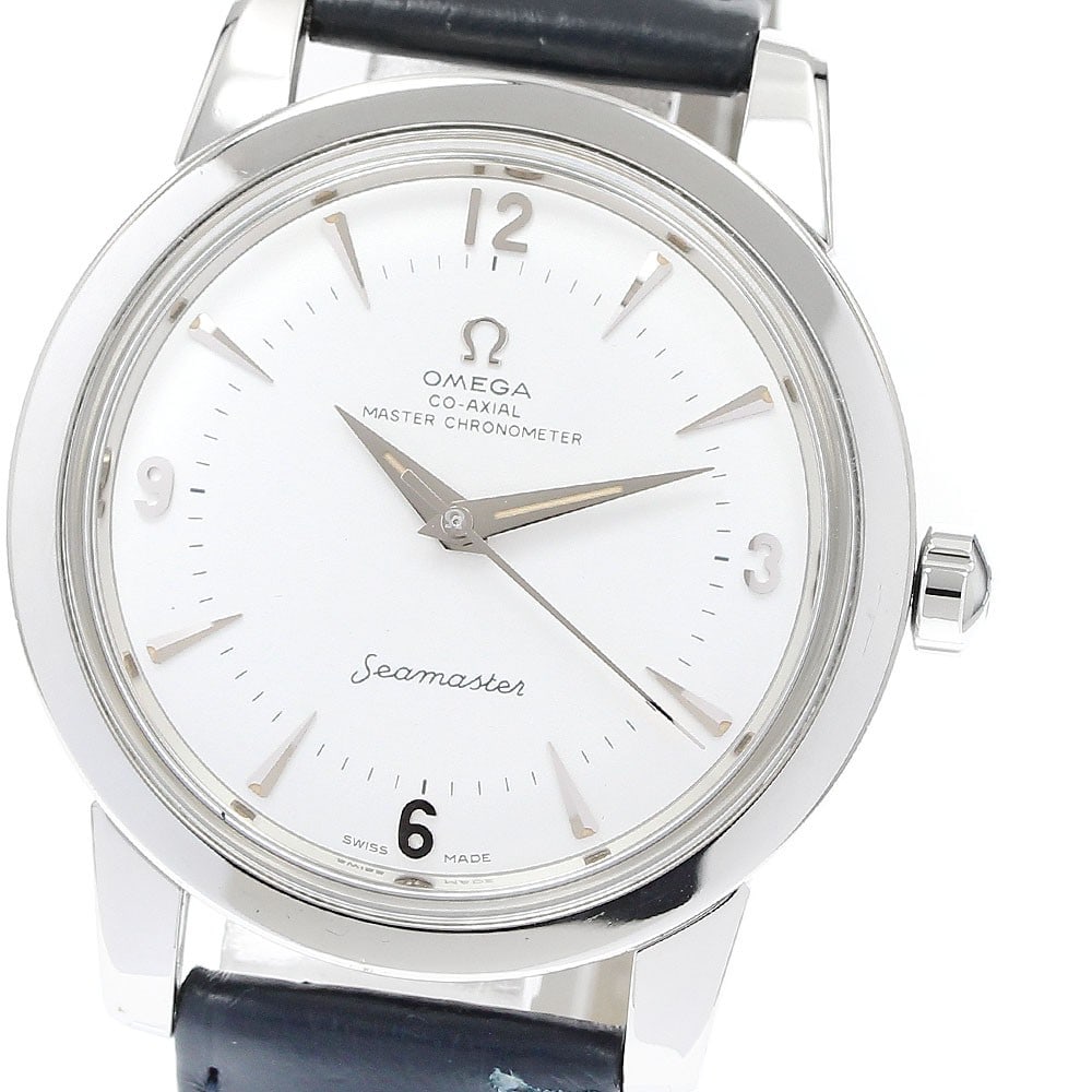 OMEGA Seamaster 1948 Co-Axial Mens Wristwatch Ref 511.13.38.20.02.001: OMEGA Seamaster 1948 Co-Axial Mens Wristwatch Ref 511.13.38.20.02.001 OMEGA Seamaster 1948 Co-Axial men's wristwatch, reference 511.13.38.20.02.001, with a silver dial and automatic movement. This pre
