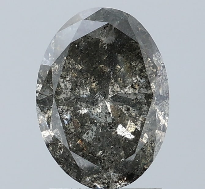 Loose Diamond - OVAL 1.87ct Salt and Pepper I3: Loose Diamond - OVAL 1.87ct Salt and Pepper I3 Source: Natural Shape: OVAL Carats: 1.87 Color: Salt and Pepper Certification: NONE Video: