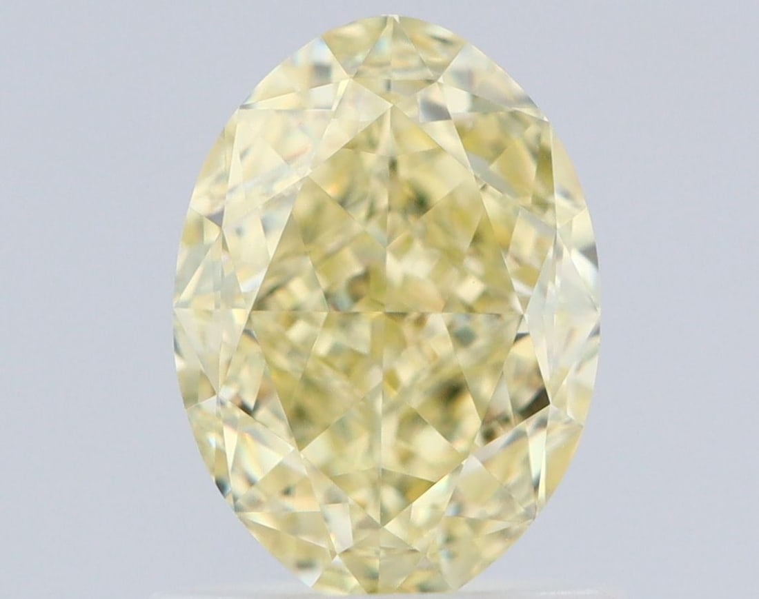 Loose Diamond - OVAL 1.15ct Fancy Light Yellow VVS2: Loose Diamond - OVAL 1.15ct Fancy Light Yellow VVS2 Source: Natural Shape: OVAL Carats: 1.15 Color: Fancy Light Yellow Certification: GIA Video: