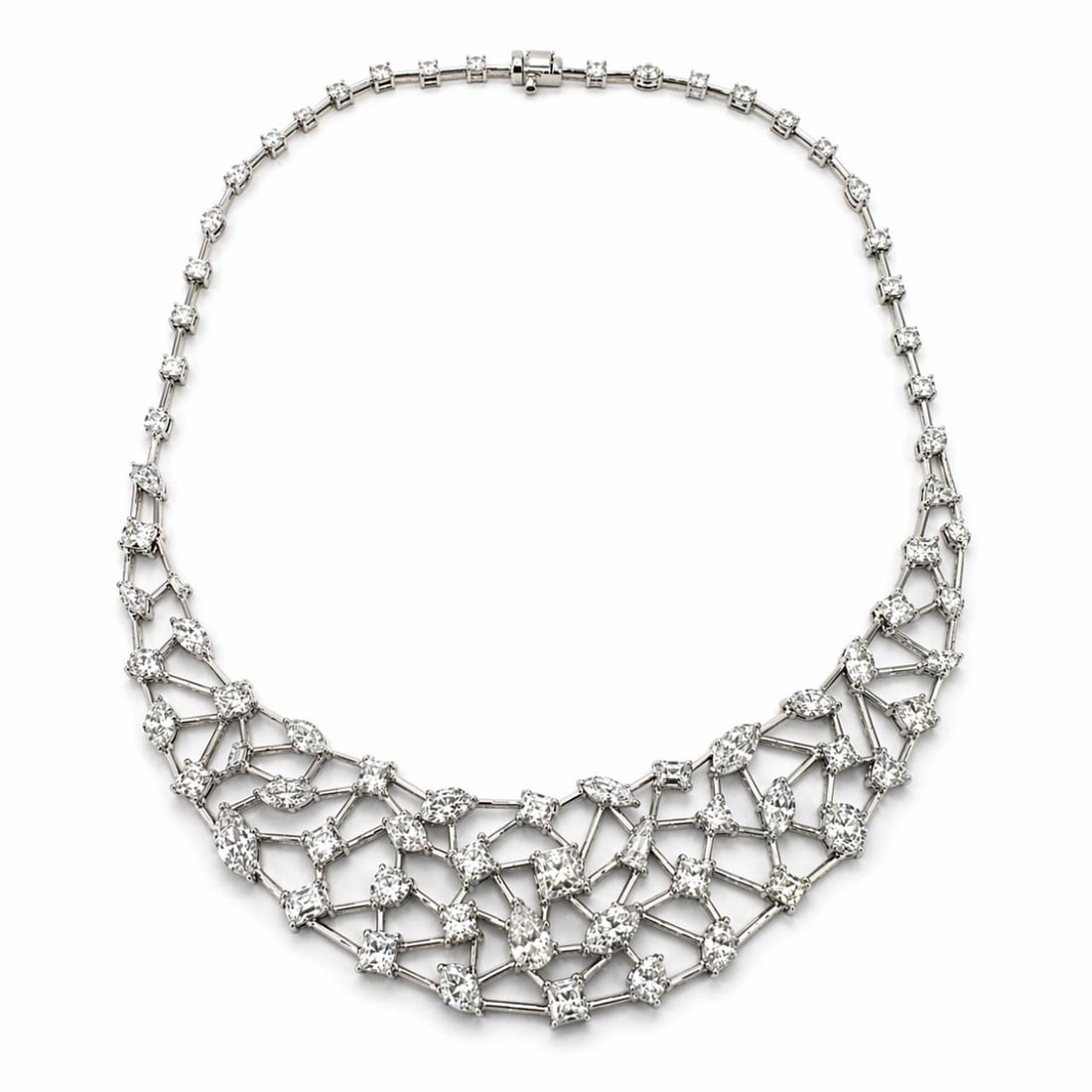 Diamond Necklace in Platinum with 30 Carats and 76 Stones 16.5 Inch (1 of 3)