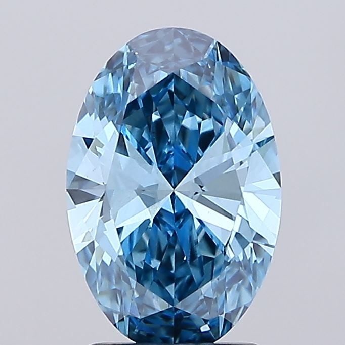 Loose Diamond - OVAL 1.99ct Fancy Vivid Blue VVS2: Loose Diamond - OVAL 1.99ct Fancy Vivid Blue VVS2 Source: This is a real non-mined Diamond that has been grown in a lab Shape: OVAL Carats: 1.99 Color: Fancy Vivid Blue Certification: IGI Video: