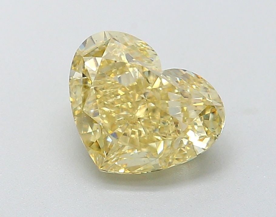 Loose Diamond - HEART 2.51ct Fancy Intense Yellow VS2: Loose Diamond - HEART 2.51ct Fancy Intense Yellow VS2 Source: This is a real non-mined Diamond that has been grown in a lab Shape: HEART Carats: 2.51 Color: Fancy Intense Yellow Certification: IGI Vid