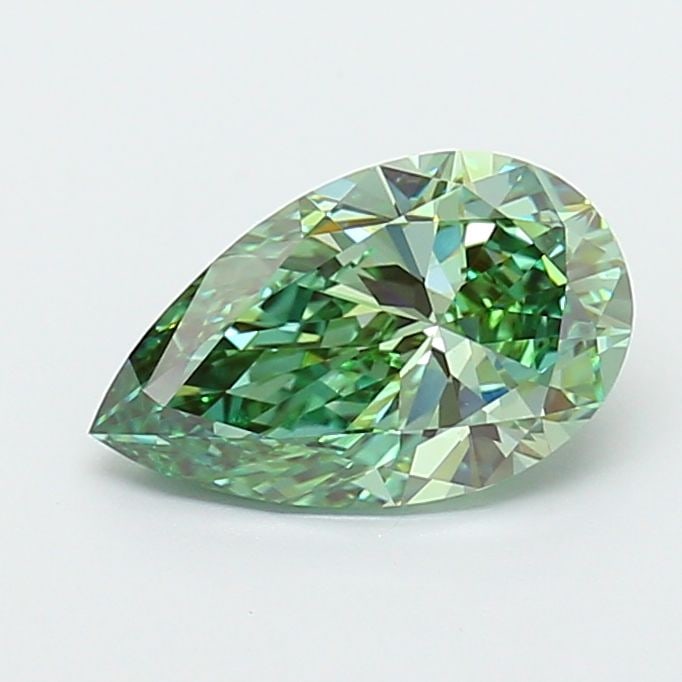Loose Diamond - PEAR 1.79ct Fancy Vivid Green VS1: Loose Diamond - PEAR 1.79ct Fancy Vivid Green VS1 Source: This is a real non-mined Diamond that has been grown in a lab Shape: PEAR Carats: 1.79 Color: Fancy Vivid Green Certification: IGI Video: