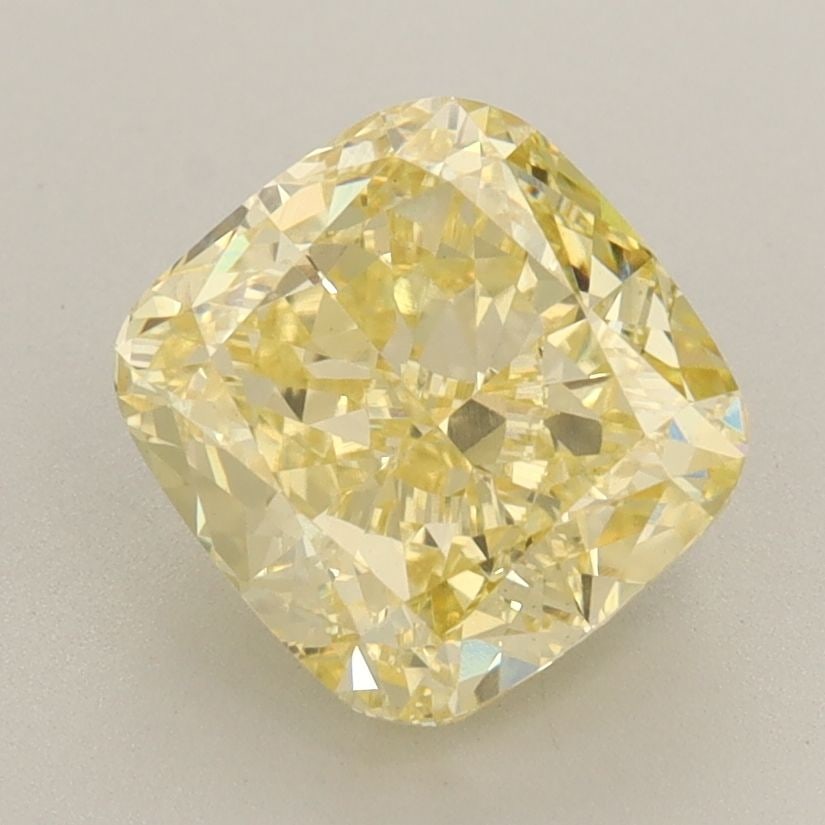 Loose Diamond - CUSHION BRILLIANT 2.63ct Fancy Vivid Yellow VS1: Loose Diamond - CUSHION BRILLIANT 2.63ct Fancy Vivid Yellow VS1 Source: This is a real non-mined Diamond that has been grown in a lab Shape: CUSHION BRILLIANT Carats: 2.63 Color: Fancy Vivid Yellow Ce
