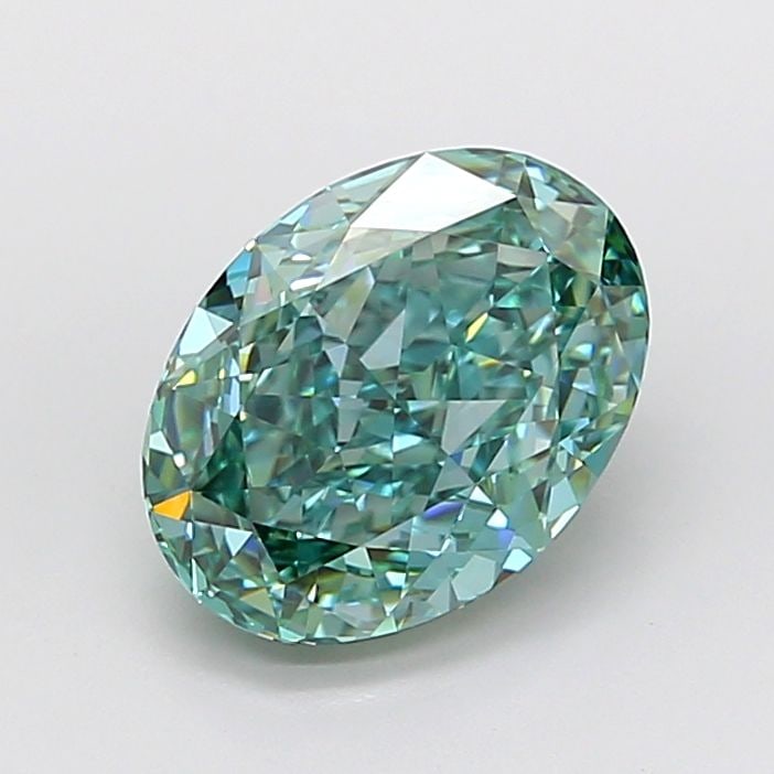 Loose Diamond - OVAL 4.1ct Fancy Vivid Green VVS1: Loose Diamond - OVAL 4.1ct Fancy Vivid Green VVS1 Source: This is a real non-mined Diamond that has been grown in a lab Shape: OVAL Carats: 4.1 Color: Fancy Vivid Green Certification: IGI Video: