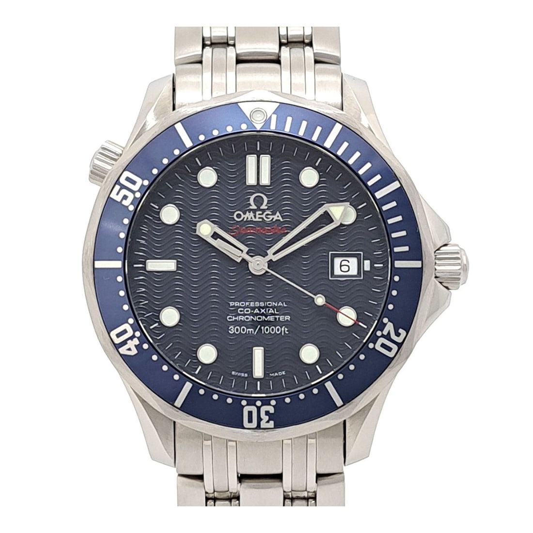 OMEGA 2220.80 Seamaster 300M Co-Axial automatic wristwatch for men: OMEGA 2220.80 Seamaster 300M Co-Axial automatic wristwatch for men Pre-owned OMEGA Seamaster 300M Co-Axial men's wristwatch, model 2220.80, with automatic movement and a navy dial. It features a stain
