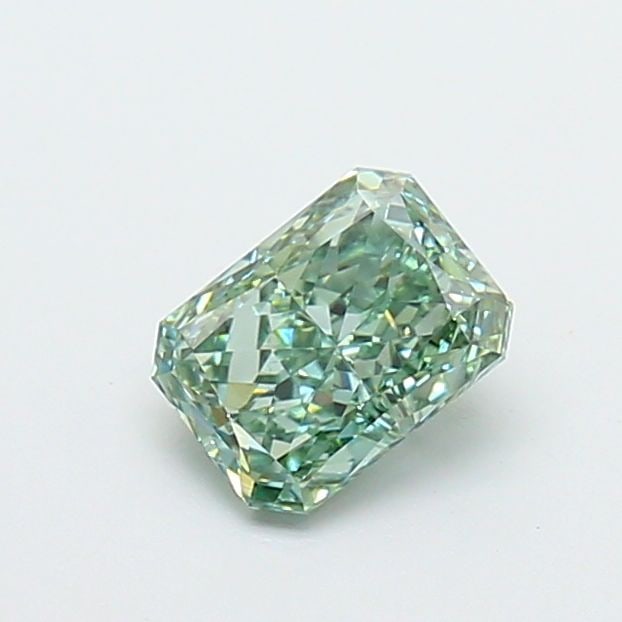 Loose Diamond - RADIANT 1.02ct Fancy Vivid Green VVS2: Loose Diamond - RADIANT 1.02ct Fancy Vivid Green VVS2 Source: This is a real non-mined Diamond that has been grown in a lab Shape: RADIANT Carats: 1.02 Color: Fancy Vivid Green Certification: IGI Vide