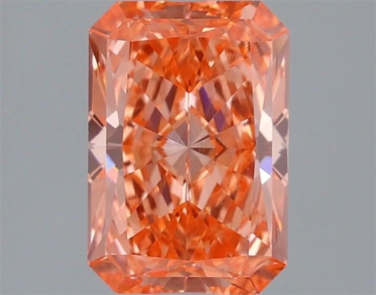 Loose Diamond - RADIANT 1.96ct Fancy Vivid Orangey Pink VVS2: Loose Diamond - RADIANT 1.96ct Fancy Vivid Orangey Pink VVS2 Source: This is a real non-mined Diamond that has been grown in a lab Shape: RADIANT Carats: 1.96 Color: Fancy Vivid Orangey Pink Certifica