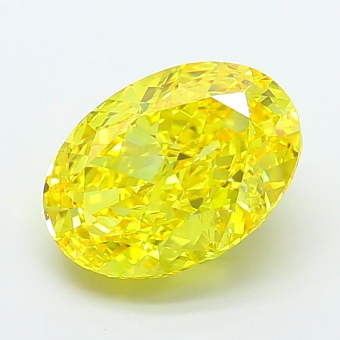 Loose Diamond - OVAL 5.04ct Fancy Vivid Yellow VVS2: Loose Diamond - OVAL 5.04ct Fancy Vivid Yellow VVS2 Source: This is a real non-mined Diamond that has been grown in a lab Shape: OVAL Carats: 5.04 Color: Fancy Vivid Yellow Certification: IGI Video: