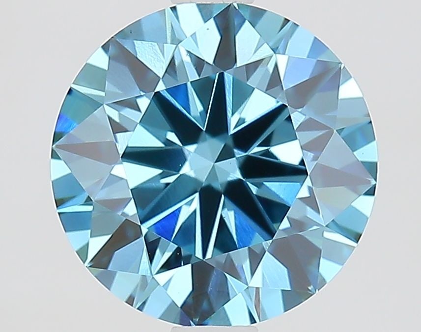 Ideal Loose Diamond - ROUND 2.02ct Fancy Vivid Blue VS1: Ideal Loose Diamond - ROUND 2.02ct Fancy Vivid Blue VS1 Source: This is a real non-mined Diamond that has been grown in a lab Shape: ROUND Carats: 2.02 Color: Fancy Vivid Blue Certification: IGI Video