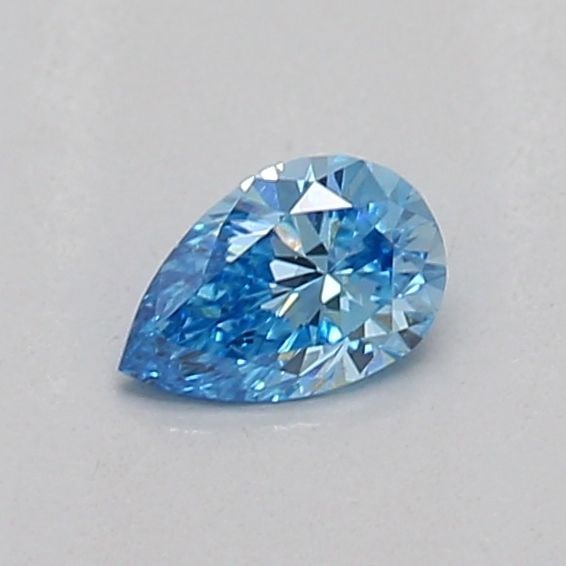 Loose Diamond - PEAR 0.16ct Fancy Vivid Blue VS1: Loose Diamond - PEAR 0.16ct Fancy Vivid Blue VS1 Source: This is a real non-mined Diamond that has been grown in a lab Shape: PEAR Carats: 0.16 Color: Fancy Vivid Blue Certification: IGI The Diamond D