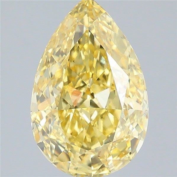 Loose Diamond - PEAR 3.07ct Fancy Vivid Yellow VS1: Loose Diamond - PEAR 3.07ct Fancy Vivid Yellow VS1 Source: This is a real non-mined Diamond that has been grown in a lab Shape: PEAR Carats: 3.07 Color: Fancy Vivid Yellow Certification: IGI Video: