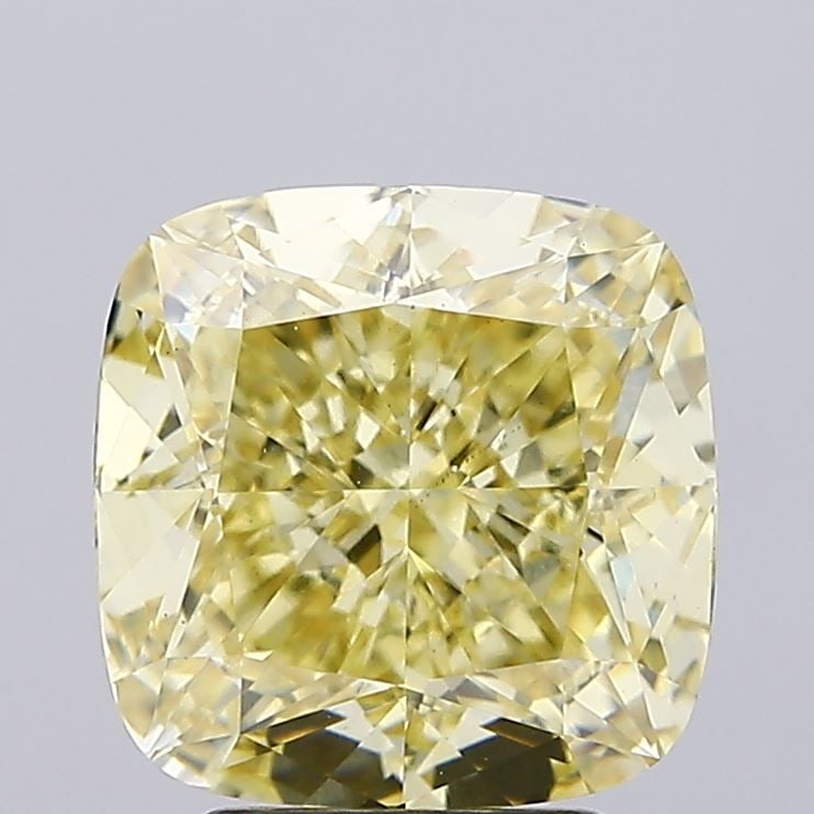 Loose Diamond - CUSHION MODIFIED 3.83ct Fancy Intense Yellow VS2: Loose Diamond - CUSHION MODIFIED 3.83ct Fancy Intense Yellow VS2 Source: This is a real non-mined Diamond that has been grown in a lab Shape: CUSHION MODIFIED Carats: 3.83 Color: Fancy Intense Yellow 