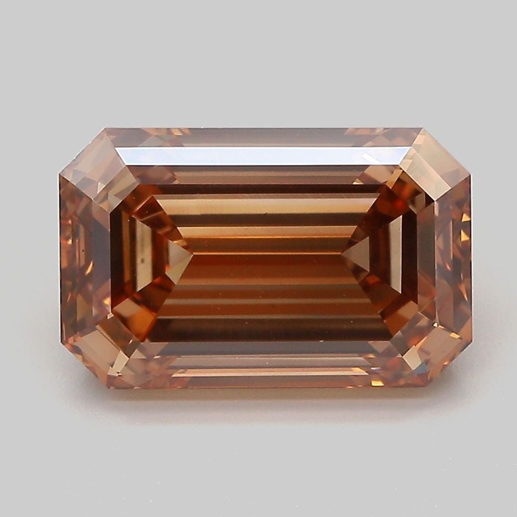 Loose Diamond - EMERALD 4.64ct Fancy Brown VS1: Loose Diamond - EMERALD 4.64ct Fancy Brown VS1 Source: This is a real non-mined Diamond that has been grown in a lab Shape: EMERALD Carats: 4.64 Color: Fancy Brown Certification: IGI Video: