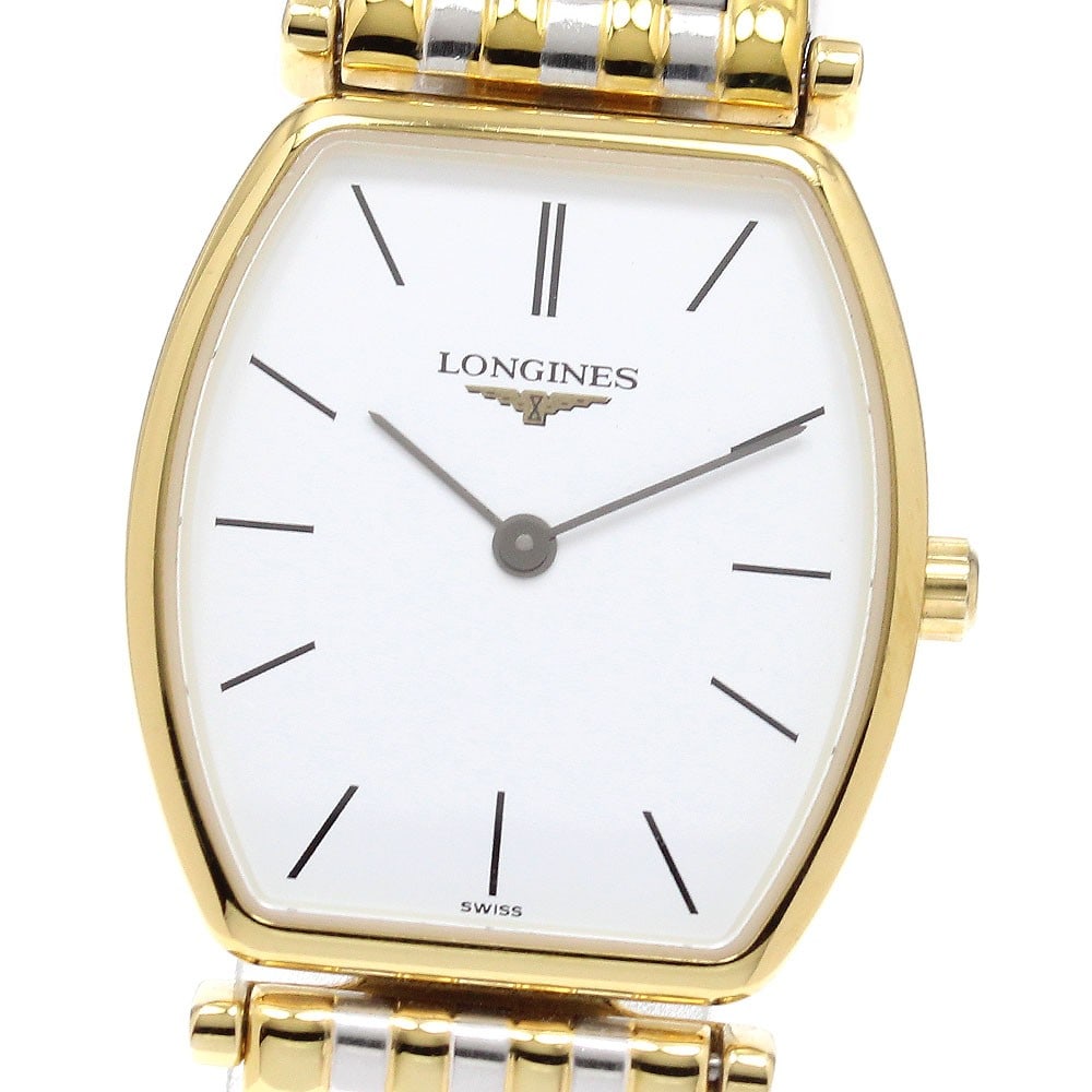 Longines Grand Classic quartz women's wristwatch L4.205.2: Longines Grand Classic quartz women's wristwatch L4.205.2 This Longines Grand Classic L4.205.2 women's wristwatch features a stainless steel and gold-plated case and band, complemented by a white dial
