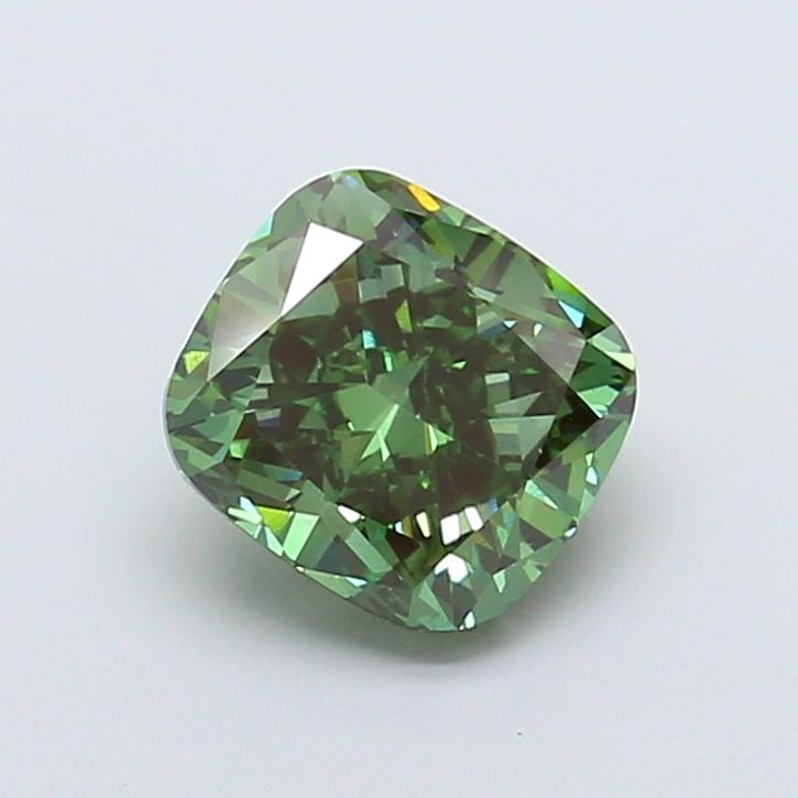 Loose Diamond - CUSHION MODIFIED 3.25ct Fancy Vivid Green VS1: Loose Diamond - CUSHION MODIFIED 3.25ct Fancy Vivid Green VS1 Source: This is a real non-mined Diamond that has been grown in a lab Shape: CUSHION MODIFIED Carats: 3.25 Color: Fancy Vivid Green Certif