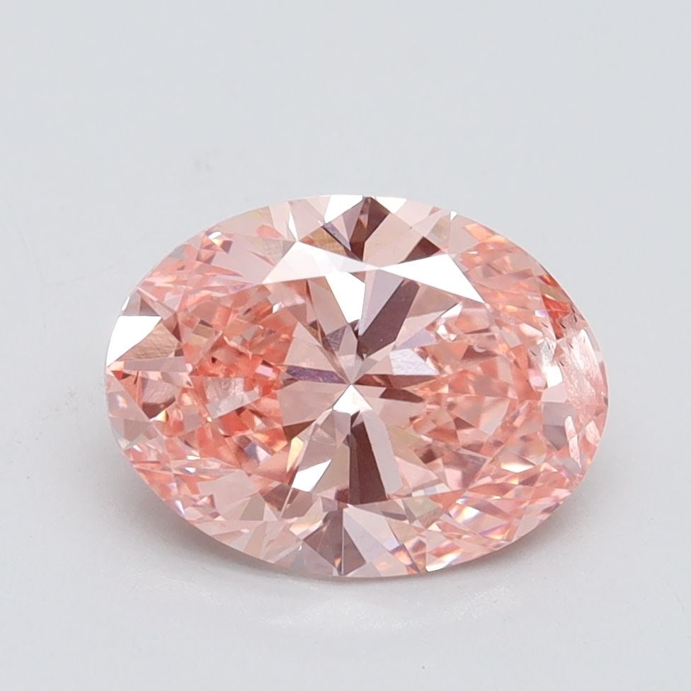 Loose Diamond - OVAL 2.09ct Fancy Vivid Pink SI2: Loose Diamond - OVAL 2.09ct Fancy Vivid Pink SI2 Source: This is a real non-mined Diamond that has been grown in a lab Shape: OVAL Carats: 2.09 Color: Fancy Vivid Pink Certification: IGI Video: