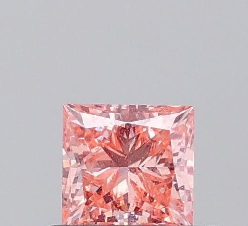 Loose Diamond - PRINCESS 0.5ct Fancy Intense Orangey Pink SI1