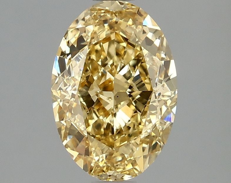 Loose Diamond - OVAL 2.01ct Fancy Intense Yellow VS1: Loose Diamond - OVAL 2.01ct Fancy Intense Yellow VS1 Source: This is a real non-mined Diamond that has been grown in a lab Shape: OVAL Carats: 2.01 Color: Fancy Intense Yellow Certification: IGI Video