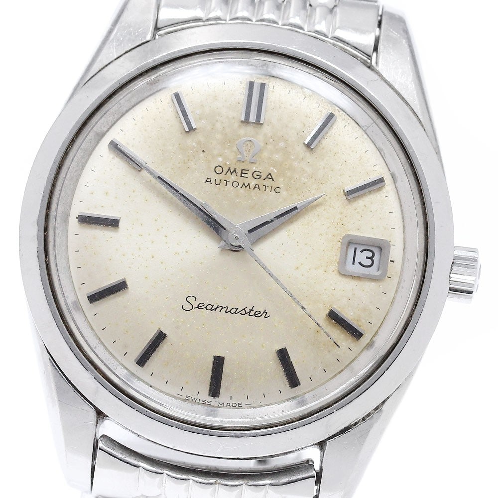 OMEGA Seamaster Date 166.010 168.024SP Cal 565 Mens Wristwatch: OMEGA Seamaster Date 166.010 168.024SP Cal 565 Mens Wristwatch Omega Seamaster Date men's wristwatch, reference 166.010/168.024SP. It features a stainless steel case and stainless steel bracelet, a si