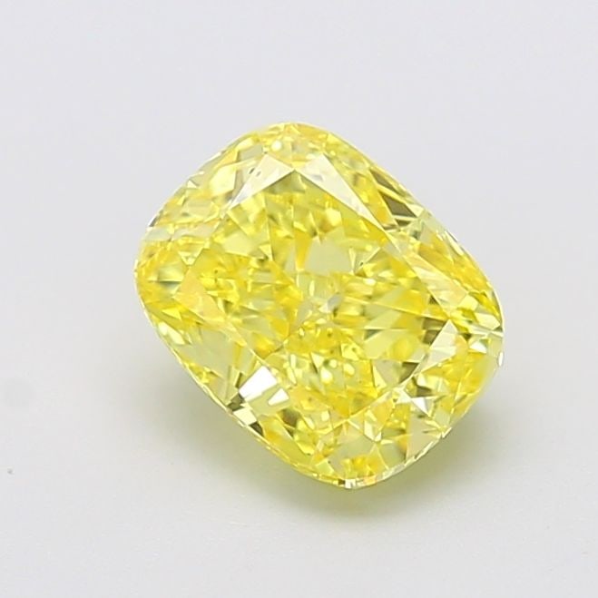 Loose Diamond - CUSHION MODIFIED 2.21ct Fancy Vivid Yellow VS1: Loose Diamond - CUSHION MODIFIED 2.21ct Fancy Vivid Yellow VS1 Source: This is a real non-mined Diamond that has been grown in a lab Shape: CUSHION MODIFIED Carats: 2.21 Color: Fancy Vivid Yellow Cert