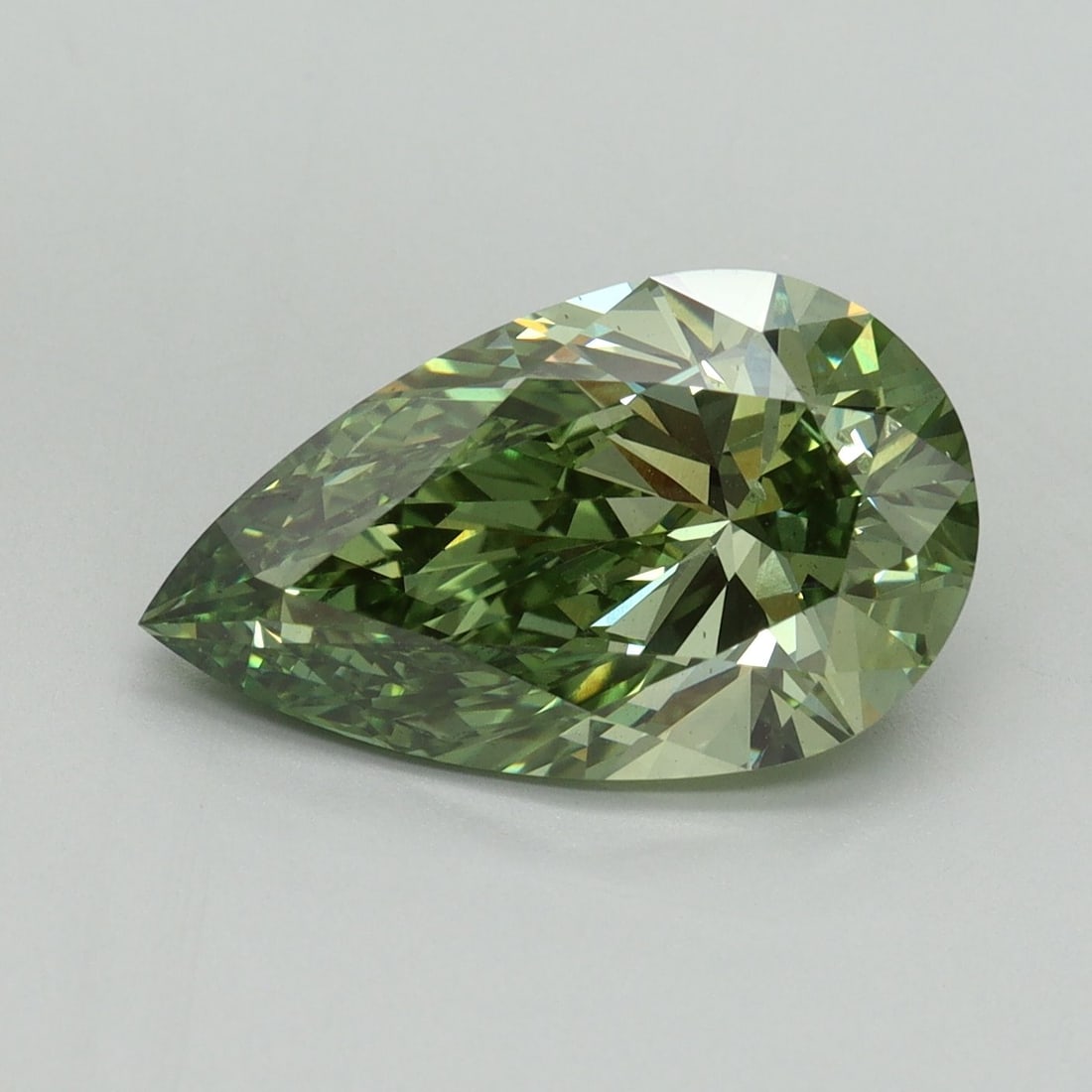 Loose Diamond - PEAR 4.03ct Fancy Vivid Green VS2