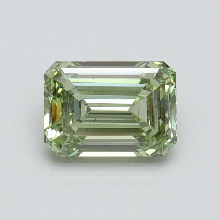Loose Diamond - EMERALD 0.83ct Fancy Vivid Green VS2