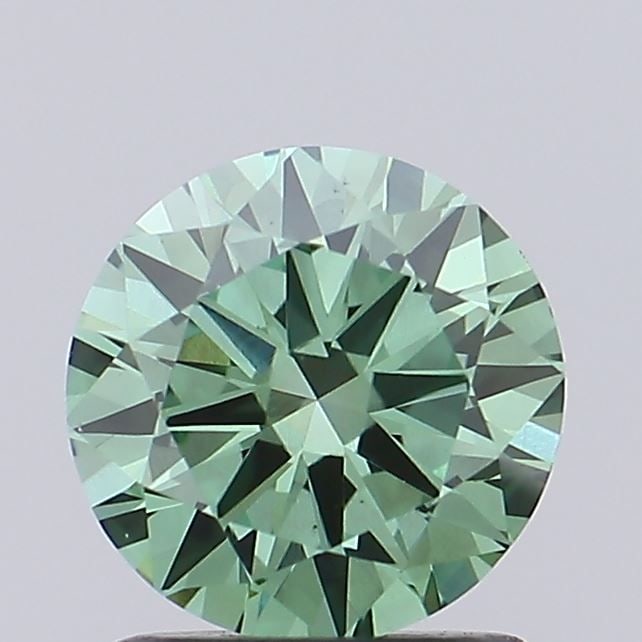 Loose Diamond - ROUND 0.76ct Fancy Vivid Green VS1: Loose Diamond - ROUND 0.76ct Fancy Vivid Green VS1 Source: This is a real non-mined Diamond that has been grown in a lab Shape: ROUND Carats: 0.76 Color: Fancy Vivid Green Certification: IGI Video: