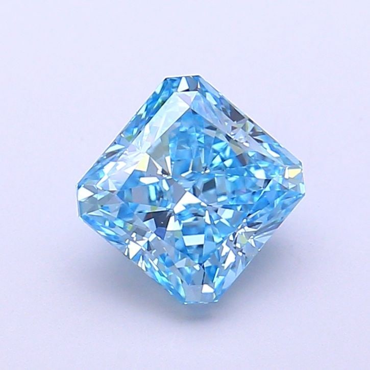 Loose Diamond - SQUARE RADIANT 1.58ct Fancy Vivid Blue VS1