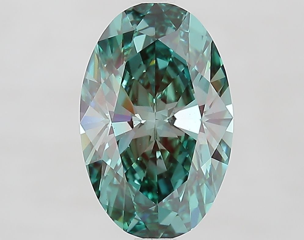 Loose Diamond - OVAL 2.58ct Fancy Vivid Green VS1: Loose Diamond - OVAL 2.58ct Fancy Vivid Green VS1 Source: This is a real non-mined Diamond that has been grown in a lab Shape: OVAL Carats: 2.58 Color: Fancy Vivid Green Certification: IGI Video: