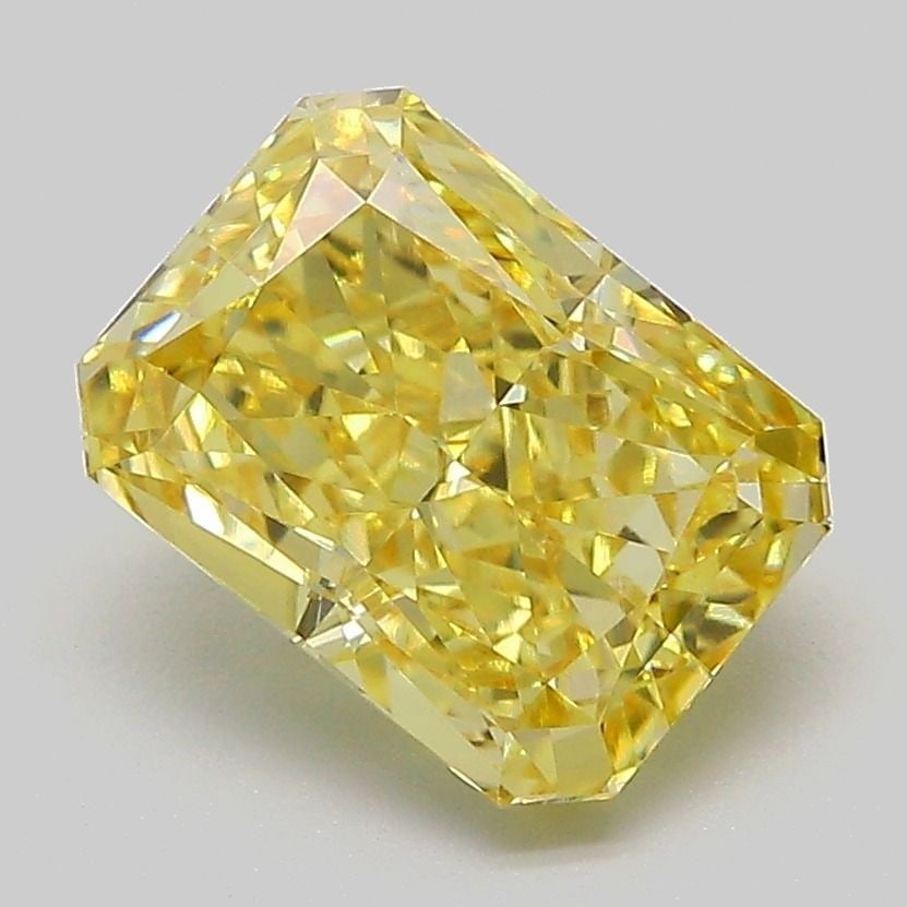 Loose Diamond - RADIANT 2.55ct Fancy Vivid Yellow VS1: Loose Diamond - RADIANT 2.55ct Fancy Vivid Yellow VS1 Source: This is a real non-mined Diamond that has been grown in a lab Shape: RADIANT Carats: 2.55 Color: Fancy Vivid Yellow Certification: IGI Vid