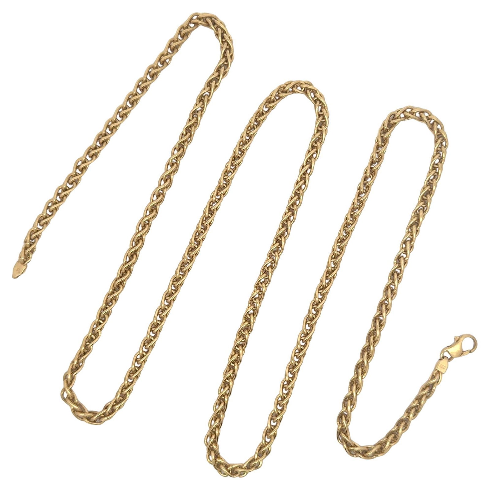 Harbor Diamonds 14K Yellow Gold 30 Inch Braided Necklace: Harbor Diamonds 14K Yellow Gold 30 Inch Braided Necklace This stunning long necklace is crafted from 14 karat yellow gold, featuring a beautiful braided design. With a length of 30 inches and a width 