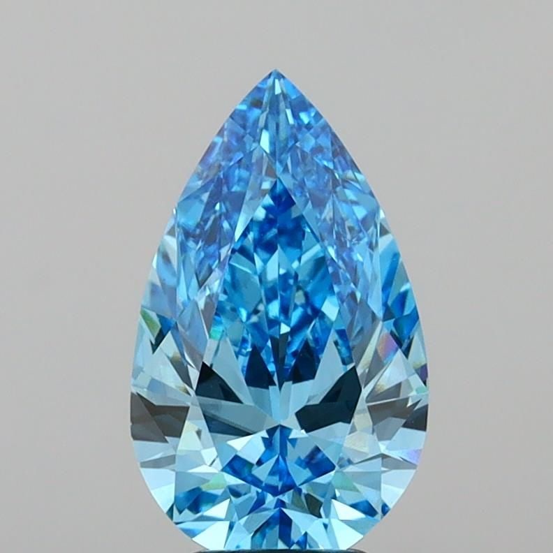 Loose Diamond - PEAR 4.02ct Fancy Vivid Blue VS1: Loose Diamond - PEAR 4.02ct Fancy Vivid Blue VS1 Source: This is a real non-mined Diamond that has been grown in a lab Shape: PEAR Carats: 4.02 Color: Fancy Vivid Blue Certification: IGI Video: