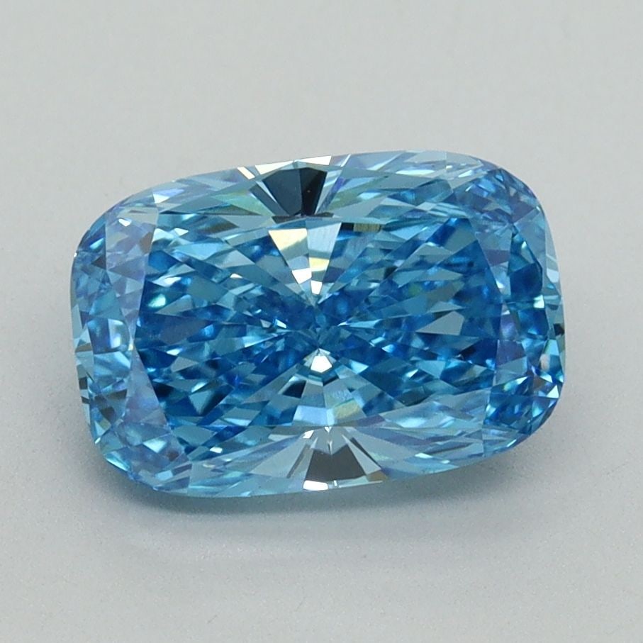 Loose Diamond - CUSHION BRILLIANT 2.02ct Fancy Vivid Blue VS1: Loose Diamond - CUSHION BRILLIANT 2.02ct Fancy Vivid Blue VS1 Source: This is a real non-mined Diamond that has been grown in a lab Shape: CUSHION BRILLIANT Carats: 2.02 Color: Fancy Vivid Blue Certif
