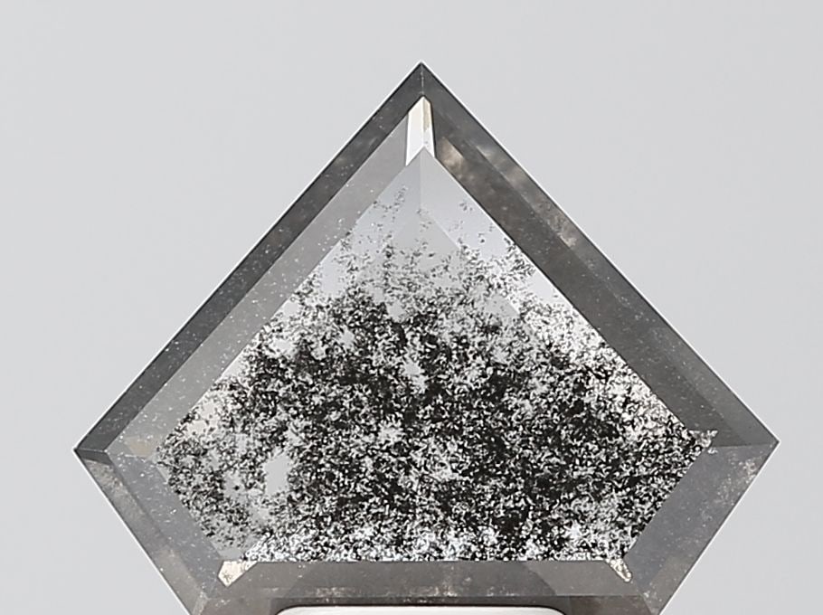 Loose Diamond - SHIELD 2.52ct Salt and Pepper I2: Loose Diamond - SHIELD 2.52ct Salt and Pepper I2 Source: This is a real non-mined Diamond that has been grown in a lab Shape: SHIELD Carats: 2.52 Color: Salt and Pepper Certification: NONE Video: