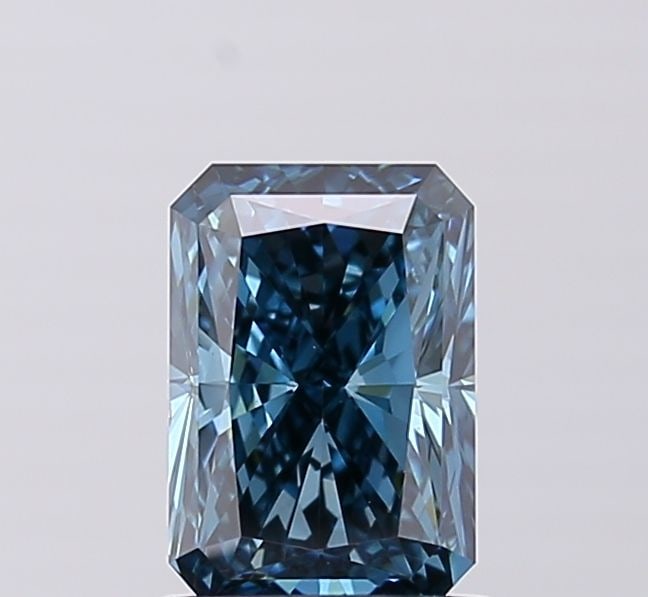 Loose Diamond - RADIANT 1.35ct Fancy Vivid Greenish Blue VS1
