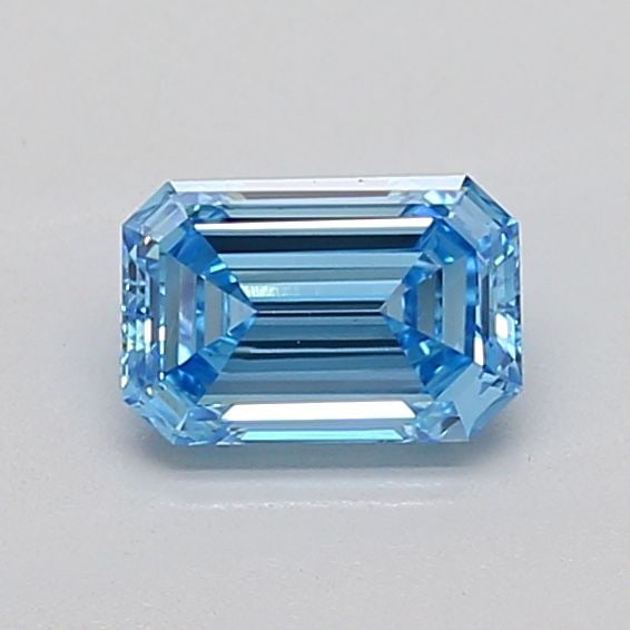 Loose Diamond - EMERALD 0.95ct Fancy Vivid Blue VS1: Loose Diamond - EMERALD 0.95ct Fancy Vivid Blue VS1 Source: This is a real non-mined Diamond that has been grown in a lab Shape: EMERALD Carats: 0.95 Color: Fancy Vivid Blue Certification: IGI The Dia