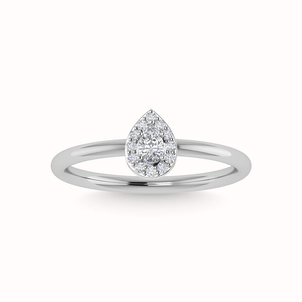 Diamond 1/3 Ct.Tw. Round and Princess Cut Engagement Ring in 14K White Gold: Diamond 1/3 Ct.Tw. Round and Princess Cut Engagement Ring in 14K White Gold 14k White Gold Stone Color: G-h Stone Clarity: I2 Each ring is presented in standard size 6.5. Complimentary resizing is ava