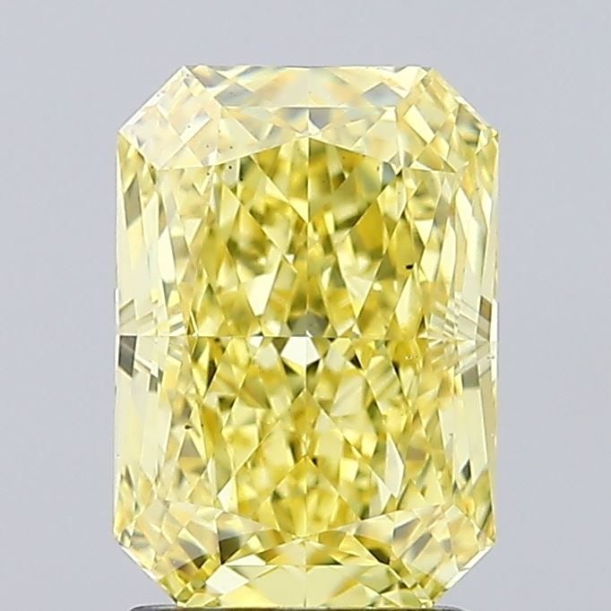 Loose Diamond - RADIANT 2.2ct Fancy Intense Yellow VS2: Loose Diamond - RADIANT 2.2ct Fancy Intense Yellow VS2 Source: This is a real non-mined Diamond that has been grown in a lab Shape: RADIANT Carats: 2.2 Color: Fancy Intense Yellow Certification: IGI T