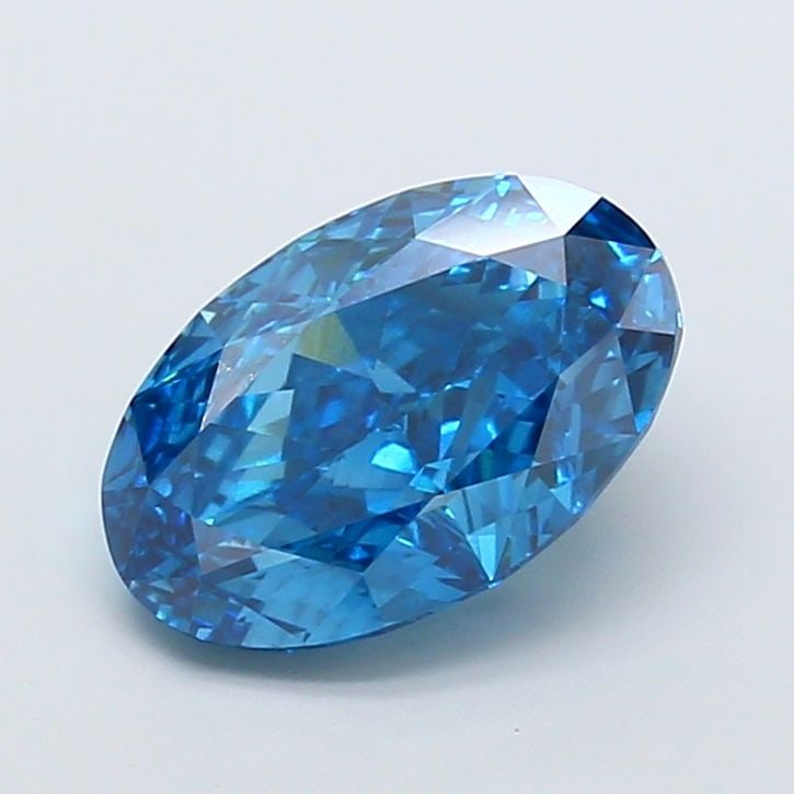 Loose Diamond - OVAL 4.16ct Fancy Vivid Blue VS2: Loose Diamond - OVAL 4.16ct Fancy Vivid Blue VS2 Source: This is a real non-mined Diamond that has been grown in a lab Shape: OVAL Carats: 4.16 Color: Fancy Vivid Blue Certification: IGI Video: