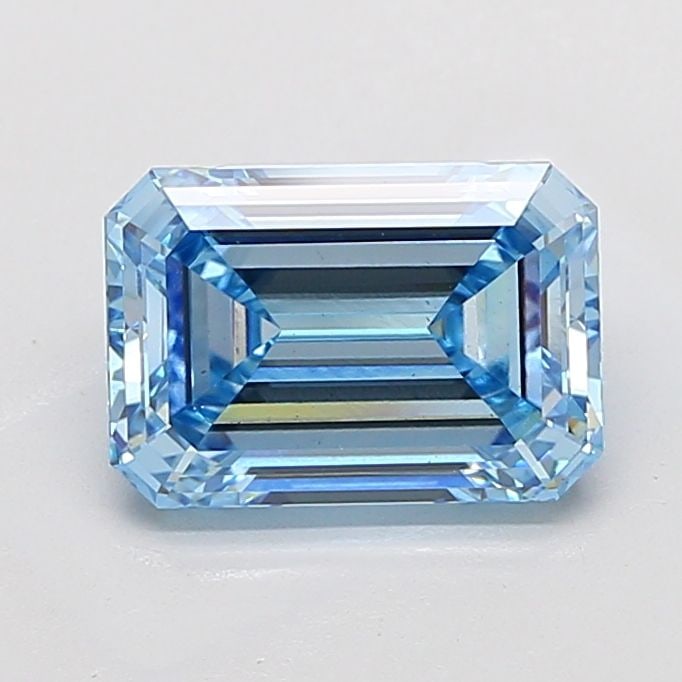Loose Diamond - EMERALD 4.1ct Fancy Vivid Blue VS2: Loose Diamond - EMERALD 4.1ct Fancy Vivid Blue VS2 Source: This is a real non-mined Diamond that has been grown in a lab Shape: EMERALD Carats: 4.1 Color: Fancy Vivid Blue Certification: IGI Video:
