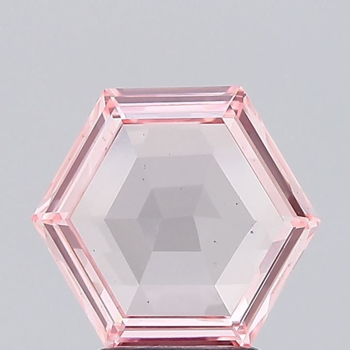 Loose Diamond - HEXAGONAL 1.68ct Fancy Intense Pink VS1: Loose Diamond - HEXAGONAL 1.68ct Fancy Intense Pink VS1 Source: This is a real non-mined Diamond that has been grown in a lab Shape: HEXAGONAL Carats: 1.68 Color: Fancy Intense Pink Certification: IGI