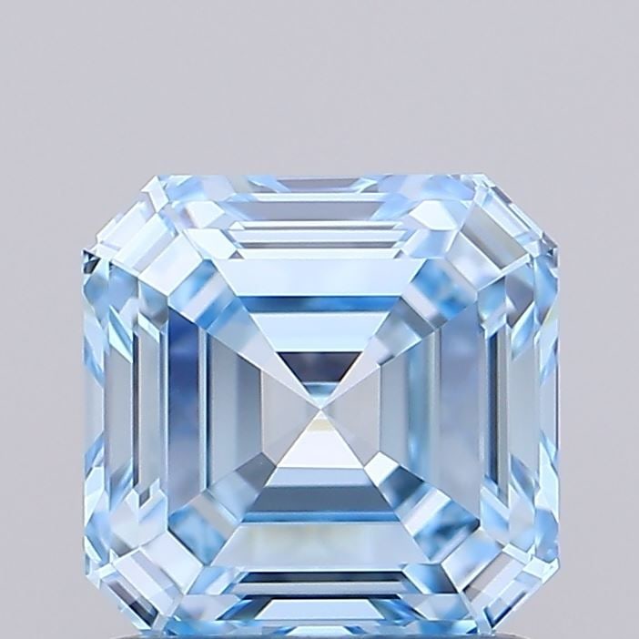 Loose Diamond - ASSCHER 1.08ct Fancy Vivid Blue VVS1: Loose Diamond - ASSCHER 1.08ct Fancy Vivid Blue VVS1 Source: This is a real non-mined Diamond that has been grown in a lab Shape: ASSCHER Carats: 1.08 Color: Fancy Vivid Blue Certification: IGI Video:
