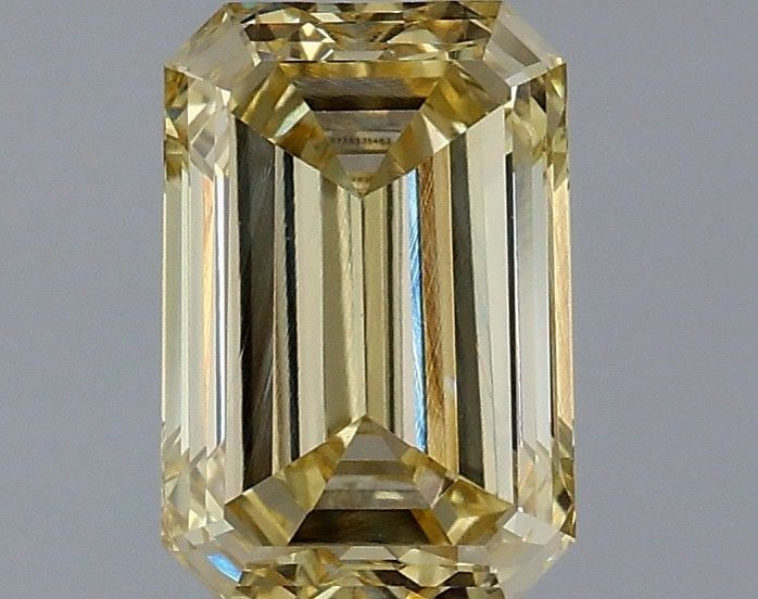 Loose Diamond - EMERALD 1.52ct Fancy Light Yellow VS1: Loose Diamond - EMERALD 1.52ct Fancy Light Yellow VS1 Source: This is a real non-mined Diamond that has been grown in a lab Shape: EMERALD Carats: 1.52 Color: Fancy Light Yellow Certification: IGI Vid