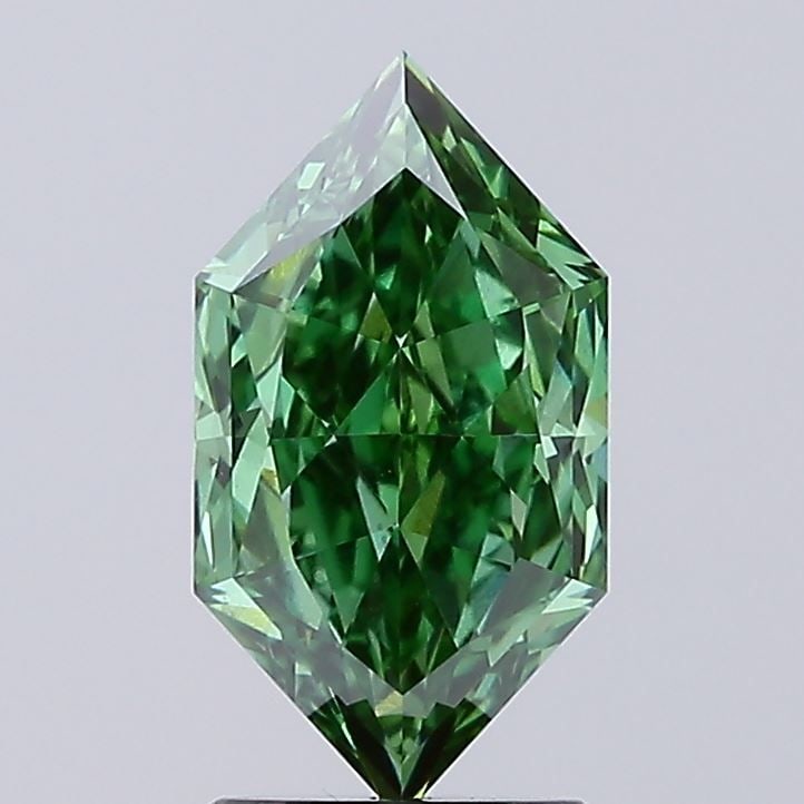 Loose Diamond - HEXAGONAL 2.02ct Fancy Vivid Green VS1