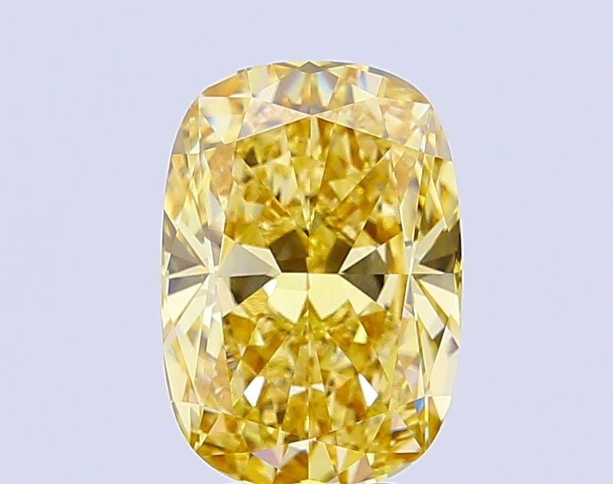 Loose Diamond - CUSHION MODIFIED 8.01ct Fancy Intense Yellow VVS2