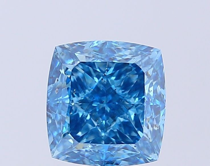 Loose Diamond - CUSHION MODIFIED 3.03ct Fancy Vivid Blue SI1: Loose Diamond - CUSHION MODIFIED 3.03ct Fancy Vivid Blue SI1 Source: This is a real non-mined Diamond that has been grown in a lab Shape: CUSHION MODIFIED Carats: 3.03 Color: Fancy Vivid Blue Certific